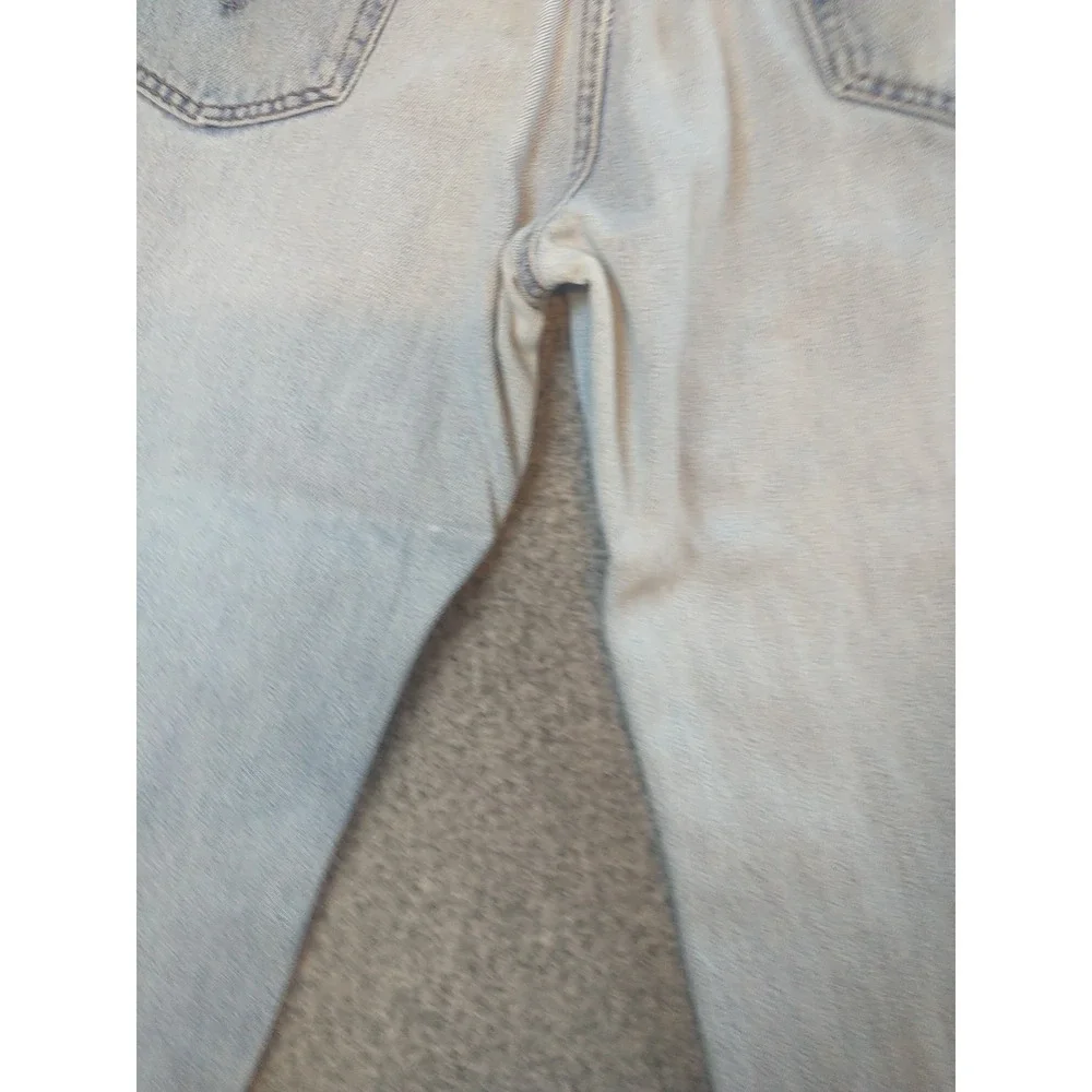 Levis 550 Relaxed Fit Tapered Leg Distressed Jeans Light Wash Mens 34x31 Vintage